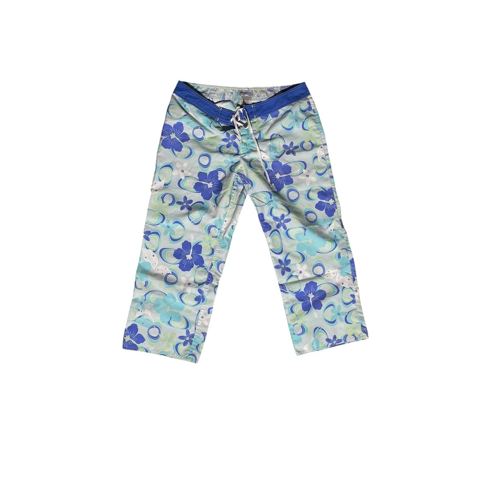 Patagonia Blue and Aqua Floral Swim Pants